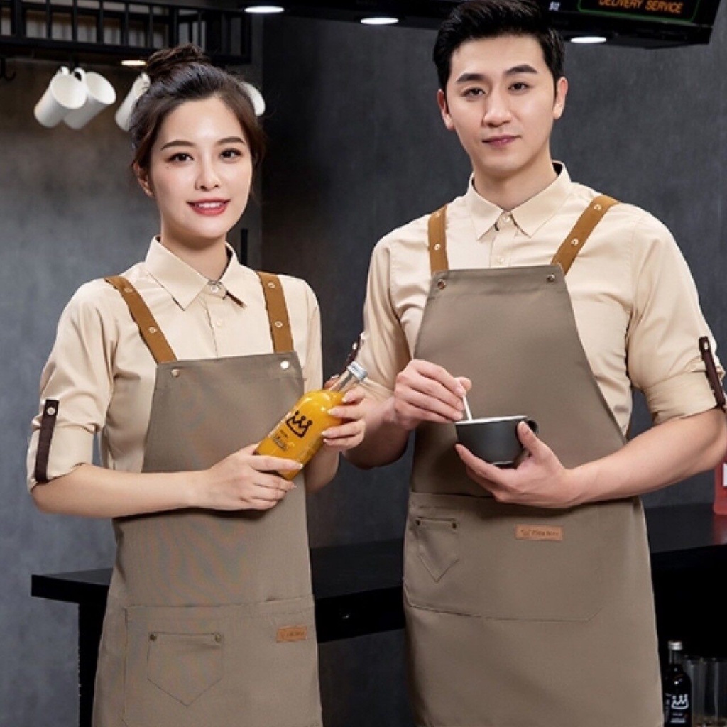 🌷 ผ้ากันเปื้อน วินเทจ ชุดกันเปื้อน ชุดทำความสะอาด กันน้ำ คราบสกปรก น่ารัก 🌷 - รูปที่ 4