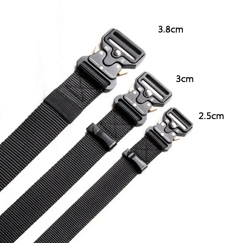 3.8cm 3cm 2.5cm Canvas Tactical Belt for Male and Female Trend Fashion Hip Hop Punk Y2k Girdle Outdo