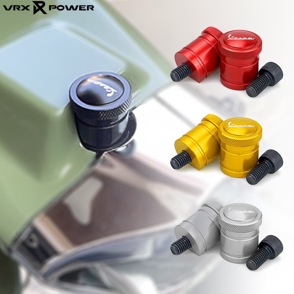 อะแดปเตอร์ปลั๊กกระจกมองข้าง CNC พร้อมสลักเกลียว 3 ชิ้น สําหรับ VESPA S125 LX150 Sprint Primavera 150