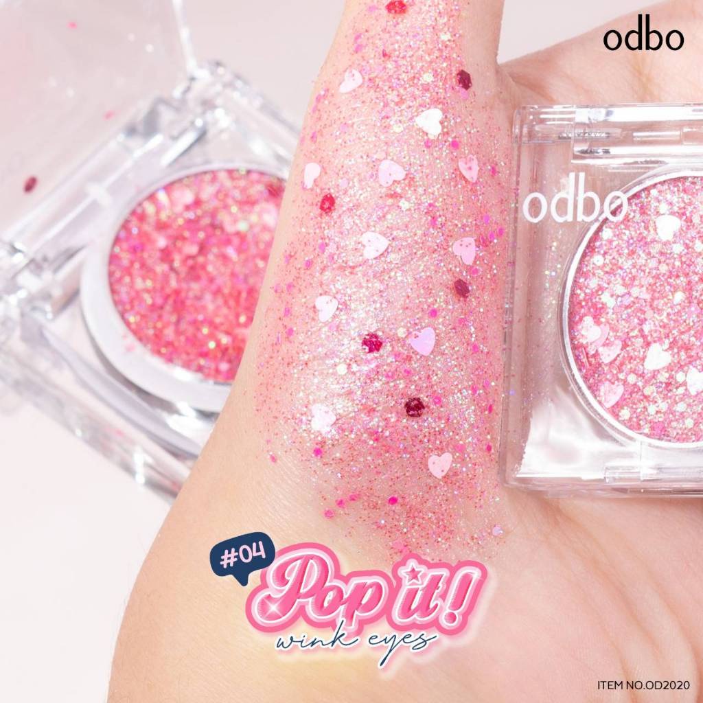 [📦 ส่งด่วน - ราคาถูก] อายแชโดว์กลิตเตอร์ เนื้อกลิตเตอร์ชัดเจน ช่วยเพิ่มมิติให้ดวงตา ODBO POP IT WINK EYES (OD2020) - รูปที่ 5