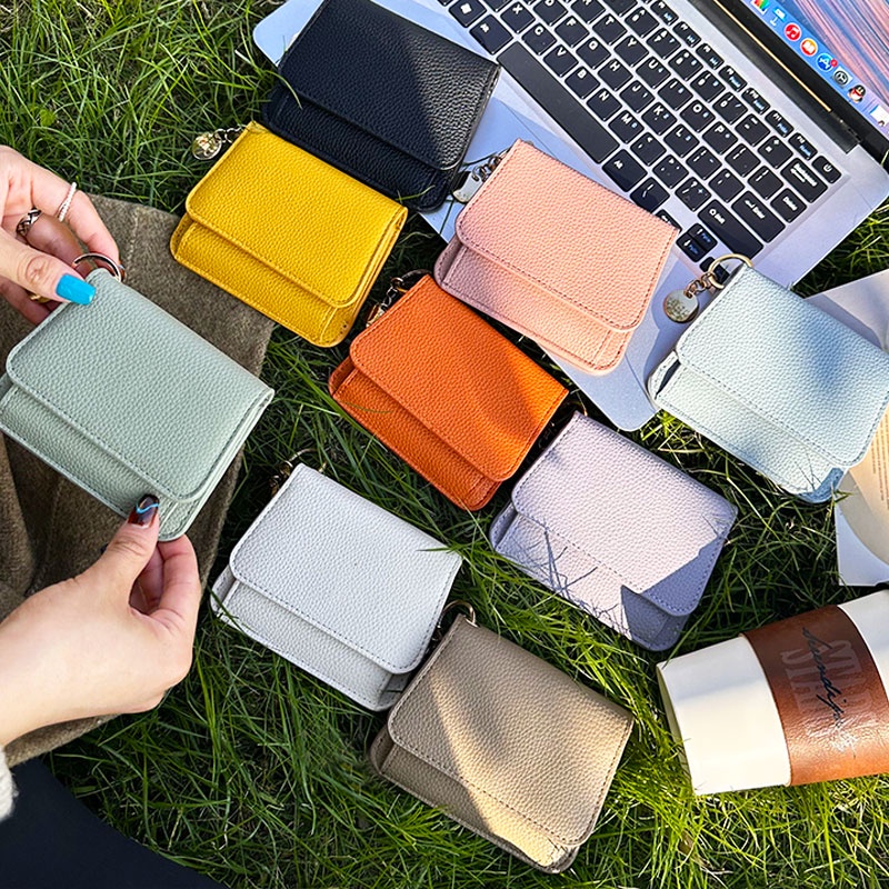 กระเป๋าสตางค์ ใบสั้น อเนกประสงค์ แต่งซิป แฟชั่นสําหรับสตรี