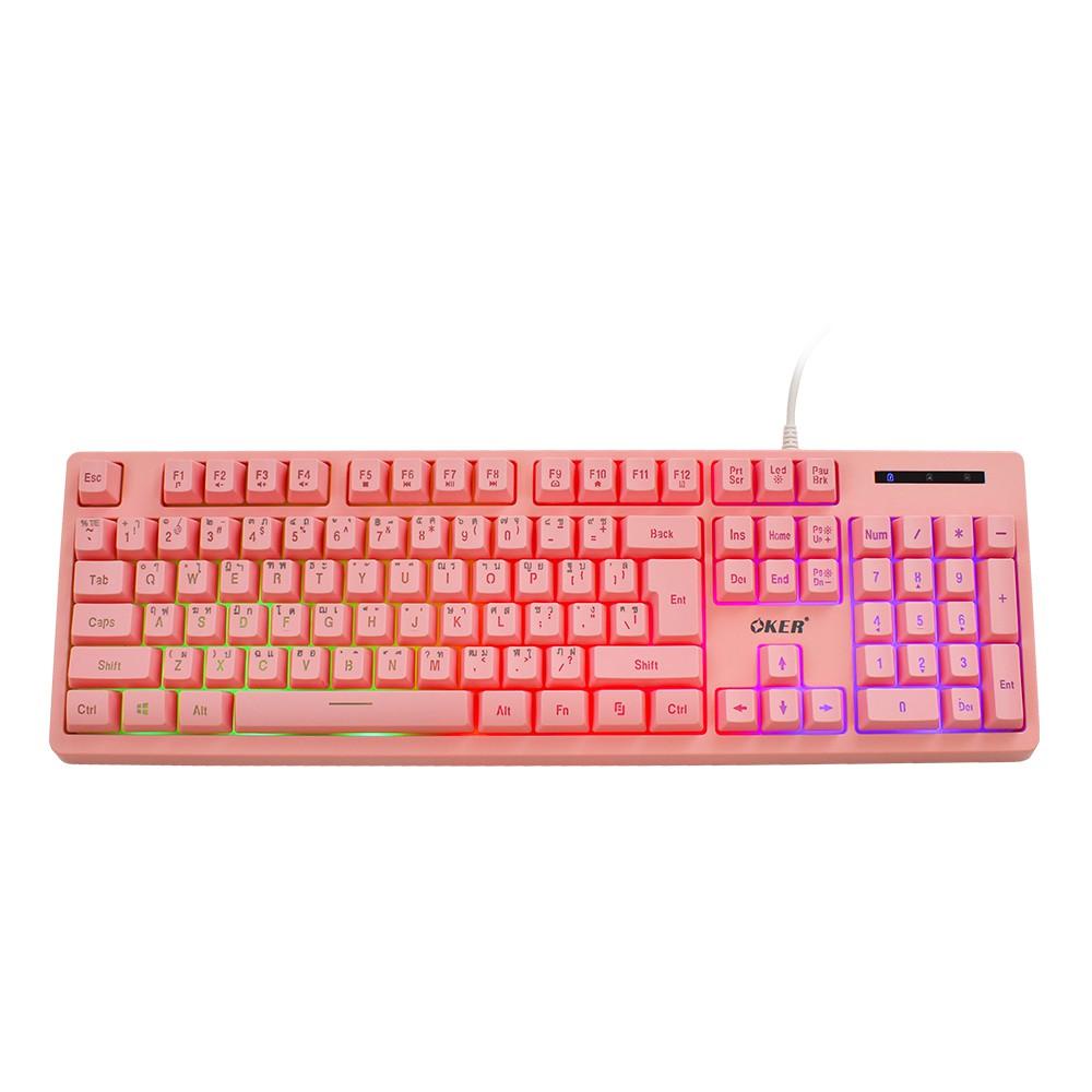 OKER คีย์บอร์ดสำหรับเล่นเกมส์ BACKLIT GAMING KEYBOARD รุ่นKB-789