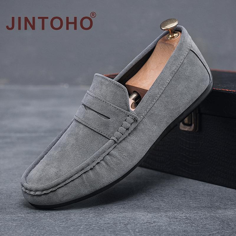 Jintoho ใหม่ รองเท้าโลฟเฟอร์ หนังนิ่ม ลําลอง สวมหุ้มข้อ แฟชั่นสําหรับผู้ชาย เหมาะกับการขับขี่ 2023