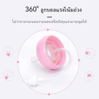 LAKOE หลอดหัดดูด หลอดนั่งดูด ไม่ต้องยกขวด ไม่ดูดไม่ไหล สำหรับขวดนมคอกว้าง คอแคบ