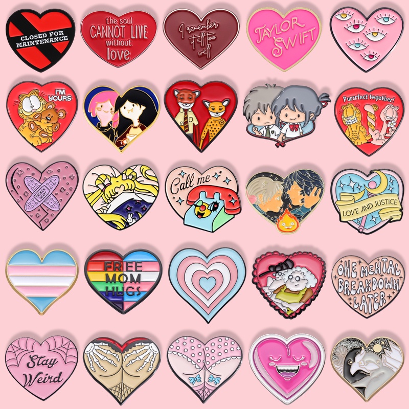 ใหม่ เข็มกลัด รูปการ์ตูนอนิเมะ Love Enamel เครื่องประดับ สําหรับเพื่อน