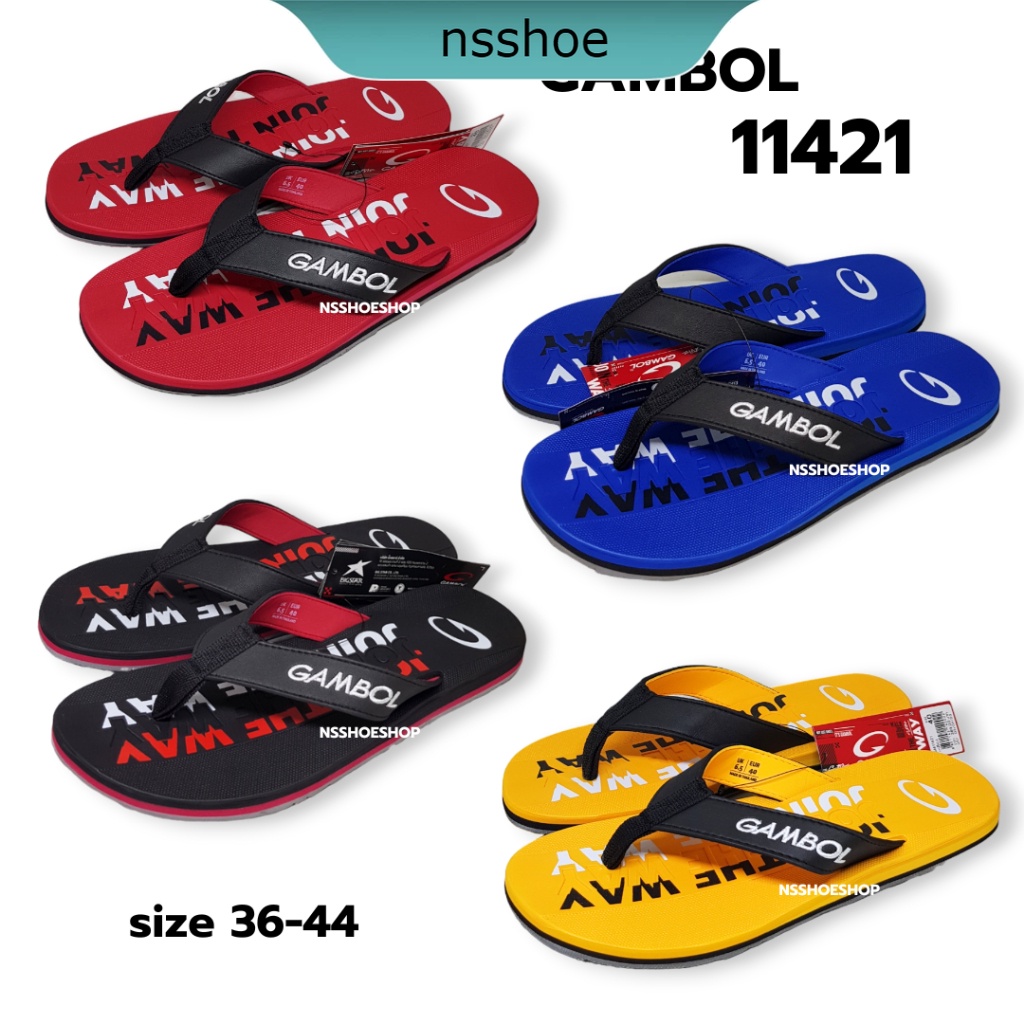 [พร้อมส่ง] Gambol รองเท้าแตะแกมโบล รุ่น GM11421 GW11421 size 36-44