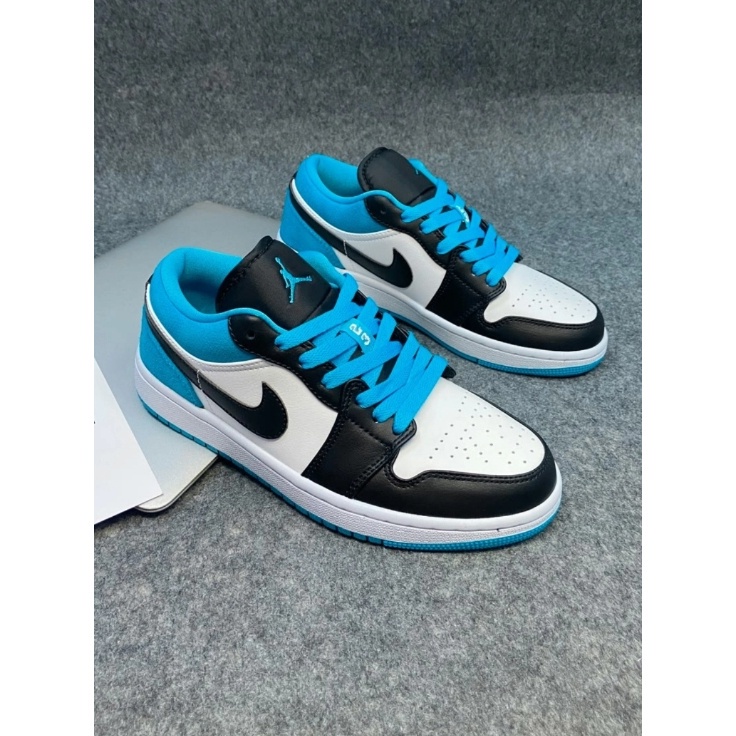 Nike Air Jordan 1 Low laser blue เลเซอร์น้ำเงิน ของแท้ 100 % ผ้าใบ ผ้าใบ รองเท้า true