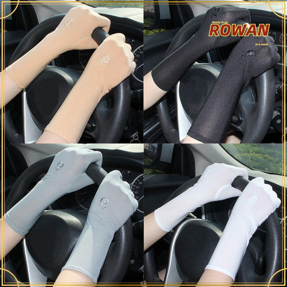 Rowans ถุงมือกันแดด ยาวปานกลาง แบบบาง แฟชั่นฤดูร้อน ฤดูใบไม้ผลิ