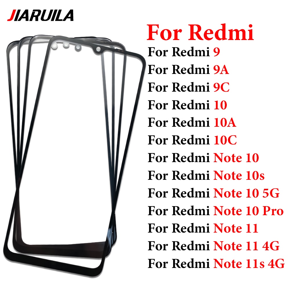 ใหม่ แผ่นกระจกหน้าจอสัมผัส OCA แบบเปลี่ยน สําหรับ Xiaomi Redmi 9 9A 9C 10 10A 10C Note 10S 10 Pro 11 11S