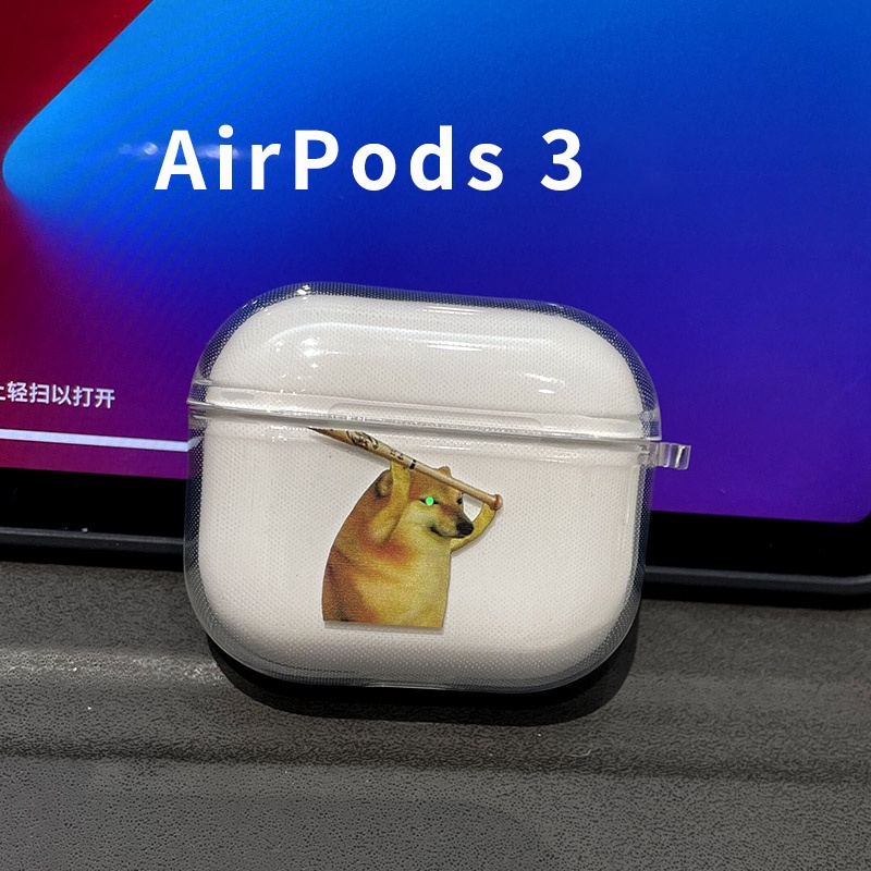 สุนัขต่อสู้เคส AirPods3 ที่รองรับ AirPods (3rd ) 2021 ใหม่เข้ากันได้ AirPods3 เคสป้องกันหูฟังสําหรับ