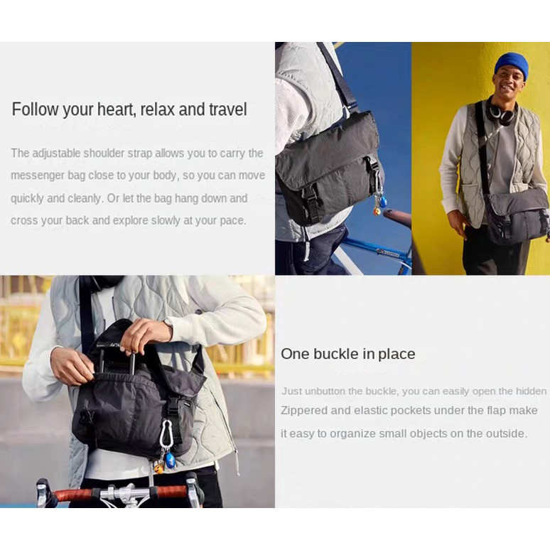 Bellroy Cinch Messenger กระเป๋า 6L / 12L กระเป๋าสะพายไหล่บุรุษไปรษณีย์กระเป๋าสำหรับผู้หญิงและผู้ชาย