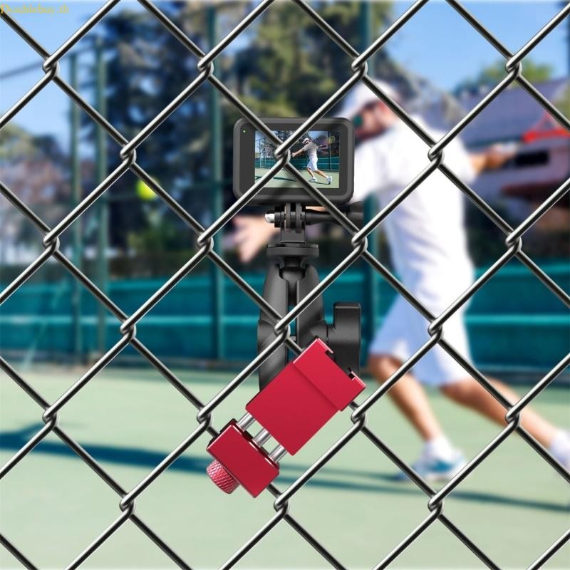 Doublebuy Tennis Fence Camera Holder ขาตั้งอลูมิเนียมอัลลอยด์สําหรับโทรศัพท์มือถือส่วนใหญ่การฝึกอบรมและ Coaching Essential Mount Bra