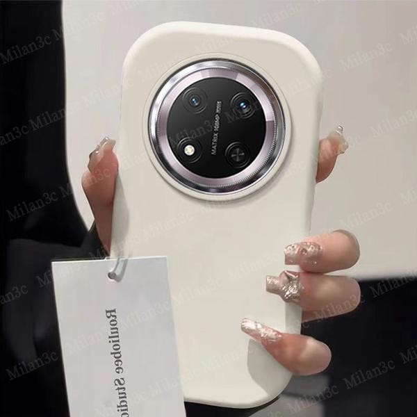 เคส Honor X9d X9c X9b X9a X7c 5G เคส Honor X9c เคสโทรศัพท์ซิลิโคนนิ่มกันกระแทกสีทึบพร้อมกรอบเลนส์ชุบเงินสไตล์ Ins ป้องกันรอยนิ้วมือ – โปรปัง