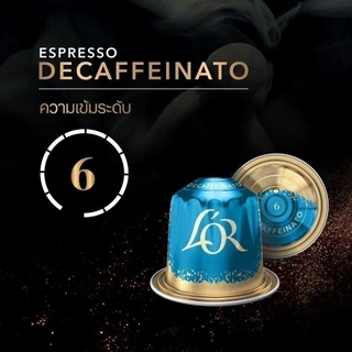 L'OR Espresso Decaffeinato Intensity 6 (10 Capsules) กาแฟ ลอร์ กาแฟแคปซูล ความเข้ม ระดับ 6 (10 แคปซูล)