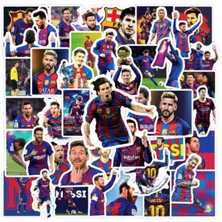 Z&amp;m❀ สติกเกอร์ ลายฟุตบอล Messi ❀ สติกเกอร์รูปลอก กันน้ํา สําหรับของเล่น 50 ชิ้น/ชุด