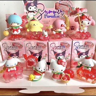 ตุ๊กตา Sanrio Sweet Strawberry Paradise Mystery Box Kuromi Cinnamon Dog Melody เหมาะกับของขวัญ สําหรับตกแต่งสํานักงาน