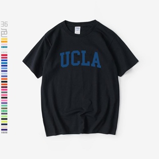 T-shirt  ucla University of California, Los Angeles ชุดกีฬาบาสเก็ตบอล เสื้อยืดแขนสั้น เสื้อผ้า Fresh ขนาดเล็กสำหรับผู้ชา