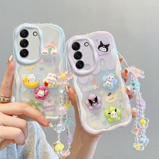 เคสโทรศัพท์มือถือ ลายตุ๊กตา 3D สีครีม สําหรับ samsung s21 plus s22 plus s23 plus