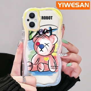 เคสโทรศัพท์มือถือแบบนิ่ม ใส กันกระแทก ลายการ์ตูนหมีน่ารัก สีชมพู สําหรับ OPPO Reno 7Z 5G Reno 8Z Reno7 Lite Reno8 Lite F21 Pro 5G F21s Pro 5G