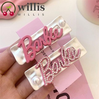 Willis กิ๊บติดผม รูปตัวอักษร ประดับมุก คริสตัล สําหรับตุ๊กตาบาร์บี้