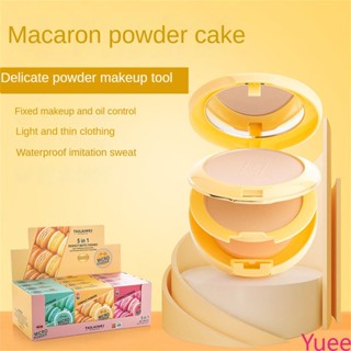 Talei Macaron Powder Brightens Controls Oil ป้องกันเหงื่อและคอนซีลเลอร์ yuee