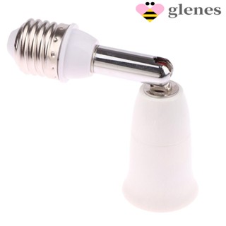 Glenes E27 อะแดปเตอร์ซ็อกเก็ตหลอดไฟ E27 180 องศา E27 เป็น E27 สีขาว สําหรับร้านอาหาร