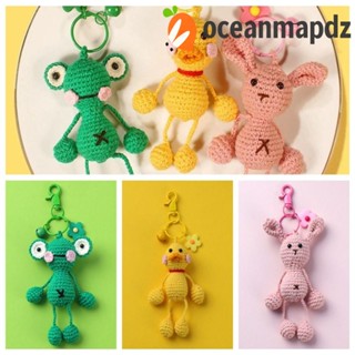 Oceanmapdz พวงกุญแจการ์ตูนเป็ด, ตุ๊กตากบถัก, พวงกุญแจรถ แฮนด์เมด กระต่ายน่ารัก ของขวัญวันเกิด