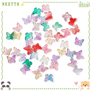 Nextth จี้คริสตัลใส รูปผีเสื้อ ไล่โทนสี สําหรับทําเครื่องประดับ DIY