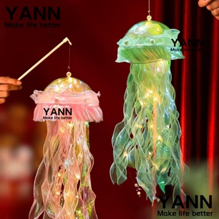 Yann1 โคมไฟแมงกะพรุนพลาสติก รูปแมงกะพรุน ขนาดพกพา แฮนด์เมด DIY สําหรับตกแต่งห้องเด็ก