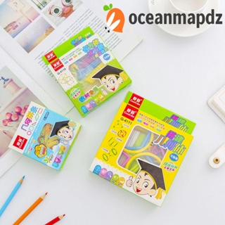 Oceanmapdz ของเล่นตัวต่อ รูปเรขาคณิต 3D ABS เสริมการเรียนรู้เด็ก DIY