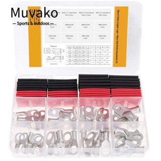 Muvako ชุดสายลวดทองแดง AWG 8 6 4 2 พร้อมกล่องเก็บแบตเตอรี่ 80 ชิ้น