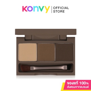 Mei Linda 3D Brow Powder Palette  พาเลทตกแต่งคิ้ว เมลินดา วางโทนสีอ่อน กลาง เข้ม ในตลับเดียว.