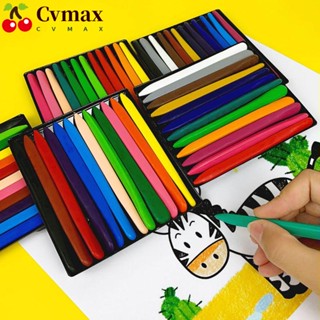 Cvmax ดินสอสีพลาสติก ทรงสามเหลี่ยม ลบได้ 6 12 24 36 สี ล้างทําความสะอาดได้ คุณภาพสูง สําหรับเด็ก