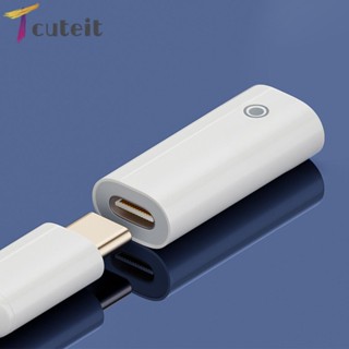 Tcuteit อะแดปเตอร์เชื่อมต่อชาร์จสไตลัส ตัวเมีย เป็นตัวเมีย สําหรับ Apple Pencil Mini 1/2