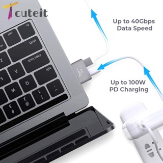 Tcuteit ตัวเชื่อมต่อขยาย USB Type-C ตัวผู้ เป็นตัวเมีย แบบคู่