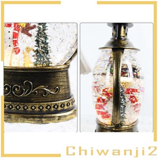 [Chiwanji2] กล่องดนตรีคริสต์มาส รูปลูกโลกหิมะ ของเล่น สําหรับตกแต่งโต๊ะ