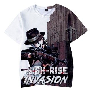 เสื้อยืด ลายการ์ตูนอนิเมะ Highrise Invasion สไตล์ฮาราจูกุ