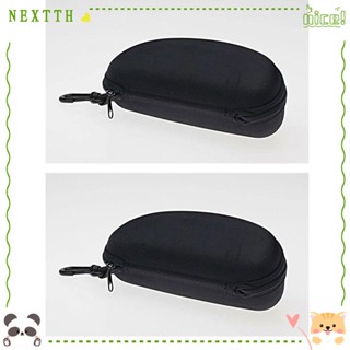 Nextth กล่องแว่นตาพลาสติก สีดํา ทนทาน สําหรับผู้ชาย 2 ชิ้น