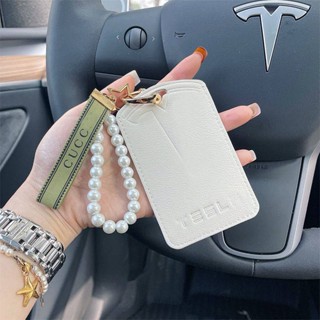 Applicable to Tesla Card Sleeve Tesla Card Key Cover MODEL3/X/Y Car Remote Control Real Cow Bag Buckle yECX