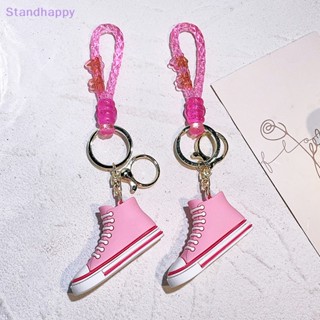 Standhappy พวงกุญแจ จี้ตุ๊กตาบาร์บี้ รูปรองเท้าหัวใจ สีชมพู อุปกรณ์เสริม สําหรับห้อยกระเป๋า