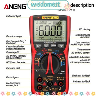 Wisdomest มัลติมิเตอร์ดิจิทัลอัจฉริยะ ANENG SZ17 Lcr Meter True RMS แบบอนาล็อก