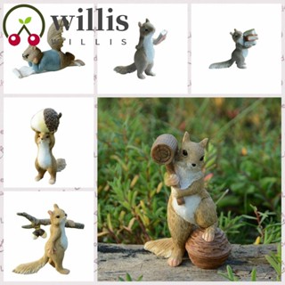 Willis กระรอกเรซิ่น รูปสัตว์น่ารัก ขนาดเล็ก สําหรับตกแต่งบ้าน