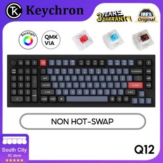 Keychron Q12 QMK/VIA คีย์บอร์ดเมคคานิคอล อลูมิเนียม CNC 98 คีย์