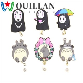 Quillan ม้วนป้ายชื่อ ซิลิโคน ลายการ์ตูนโตโตโร่เพื่อนรัก น่ารัก ขนาดใหญ่ ดึงง่าย สําหรับติดบัตรประจําตัวประชาชนโรงพยาบาล