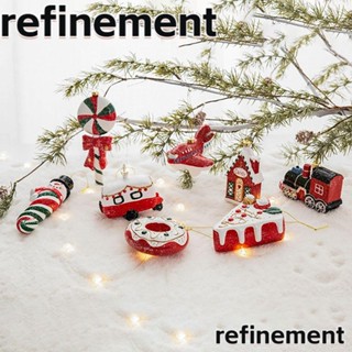 Refinement จี้พลาสติก รูปมนุษย์ขนมปังขิง หลากสี สําหรับแขวนตกแต่งต้นคริสต์มาส