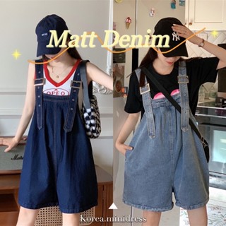 KOREAMINIDRESS : Matte Denim เอี๊ยมยีนส์ เอี๊ยมยีนส์สไตล์เกาหลี