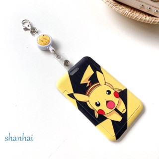 Shanhai กระเป๋าใส่บัตรเครดิต บัตรเครดิต ลายการ์ตูนปิกาจู อันปังแมน สไตล์ญี่ปุ่น พับเก็บได้