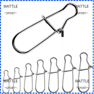 Wattle คลิปตะขอตกปลา สเตนเลส 100 ชิ้น