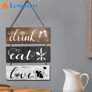 Lumiparty ป้ายไม้แขวนผนัง สําหรับตกแต่งบ้าน ร้านอาหาร บาร์กาแฟ