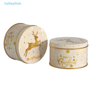 【tuilieyfish】กล่องโลหะ พร้อมฝาปิด สําหรับใส่ขนมคุกกี้ เหมาะกับเทศกาลคริสต์มาส【IH】